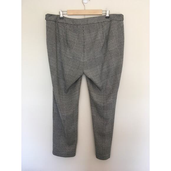 Calvin Klein Plus Size 16W Glen Plaid Ankle Pants Black & White $99.50 NWT - Picture 5 of 14